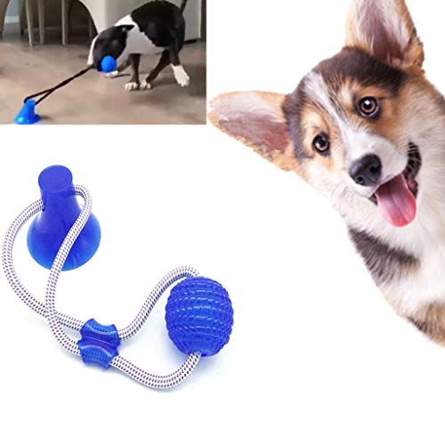 weilishun Multifunction Pet Molar Bite Toy for Dogs Molar Toy to Clean Teeth (Bule)