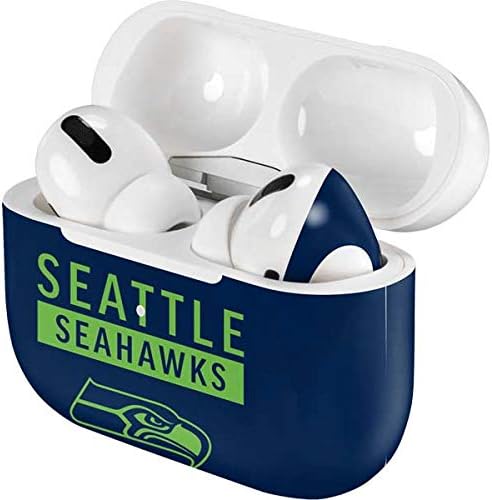 Skinit Decal Audio Skin Compatible with Apple AirPods Pro - Officially Licensed NFL Seattle Seahawks Blue Performance Series Design