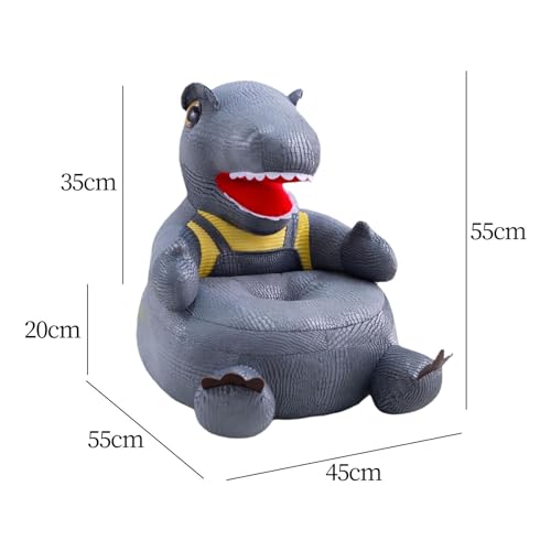 Leefasy Sofá de animais de desenho animado, cadeira de dinossauro para meninos e meninas, decoração
