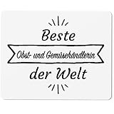 JUNIWORDS Mauspad Mousepad, Beste Obst- und Gemüsehändlerin der Welt (1002450)