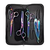 Kit Barbeiro Aço Inox Cabeleireiro Tesouras Navalha Pentes Barbearia Corte Masculino Profissional Barbeiro Cabeleireiro - Upshop (Tesoura Boreal)