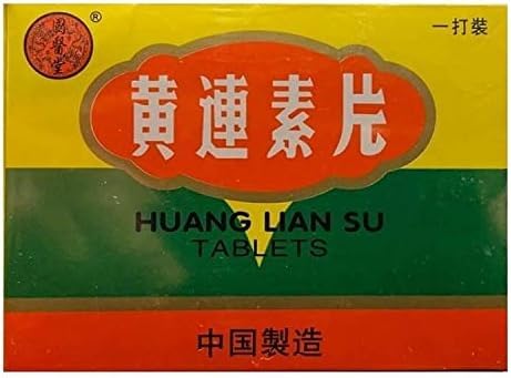 Huang Lian Su Tablets 12 Bottles x 12 Pills Per Bottle