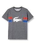 lacoste t shirt 152  Lacoste Jungen Tj3297 T-Shirt, Grau (Bitume Chiné/Cosmique-COR Myp), 16 Jahre (Herstellergröße: 16A)