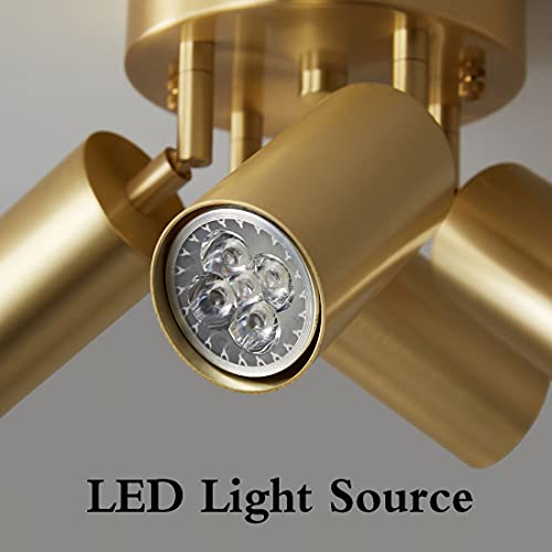 Lámpara de pared giratoria para interiores y focos LED de techo 7