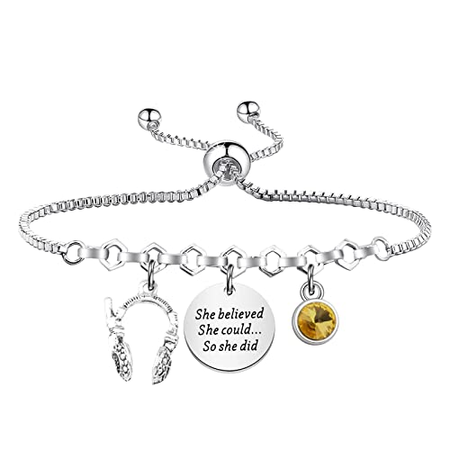PLITI 911 Dispatcher Bracelet Dispatcher Appreciation Gift Emergency Operator Gift She Believed She Could So She Did Bangle