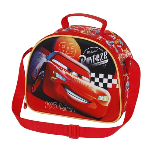 Disney Cars 3 Bumper-3D Lunch Bag, Red, 25.5 x 20 cm