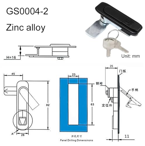 Serrure industrielle rotative alliage zinc pour optimiser vos espaces techniques - 3