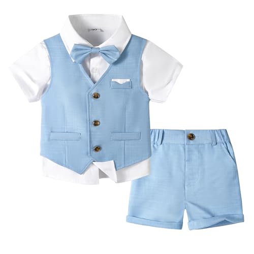 Volunboy Completo Elegante Bambino Camicie + Papillon + Gilet +