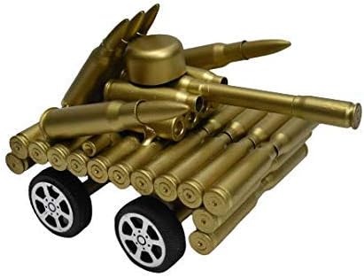 Crafts CollecTion Store Creative Gold Bullet Shell Metal Tank | Unique New Model Bullet Shell Casing Shape Cannon | Indian Army Tank | Military Gift(J-001)
