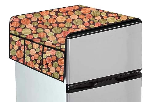 Image of The Furnishing Tree Fridge Top Cover Compatible for Samsung RT37C4512S8 /HL, 322 LTR WxL 65x111 in CM Abstract Pattern Multi Color