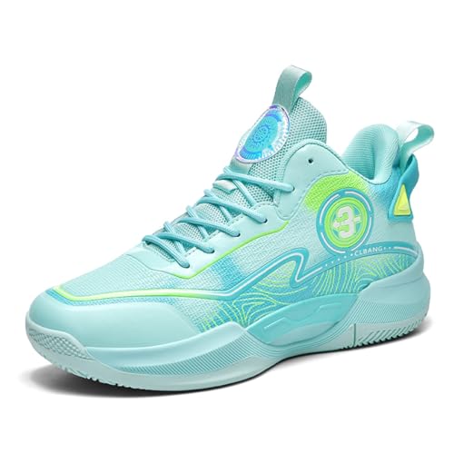 Men's Breathable Mesh Lace Up Basketball Shoes Fashion Chinese Pattern Comfortable Running Shoes Gym Sports Tennis Walking Jogging Volleyball Sneakers (White red,10)