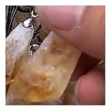 LQYXGS Decoración para el hogar con Piedras de Cristal Colgante de Piedras Preciosas la Suerte con Cristales Citrino en Bruto Natural
