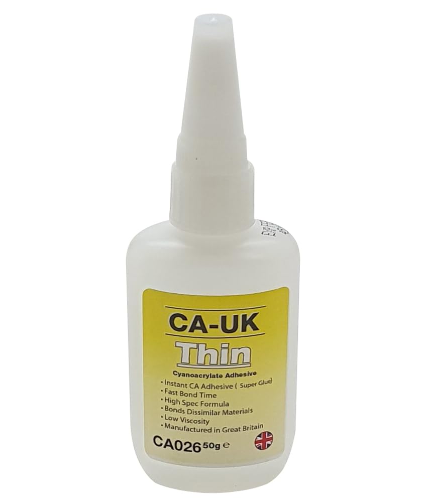 CA-UK Thin Cyanoacrylate Instant Adhesive, Low Viscosity, 50g