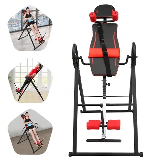 Inversion Table, 331LBS Inversion Tables for Back Pain, Strength Training Inversion Equipment for Back Pain, Muscle Tension, Spasm, Herniated Discs, Sciatica, Degenerative Disc Disease