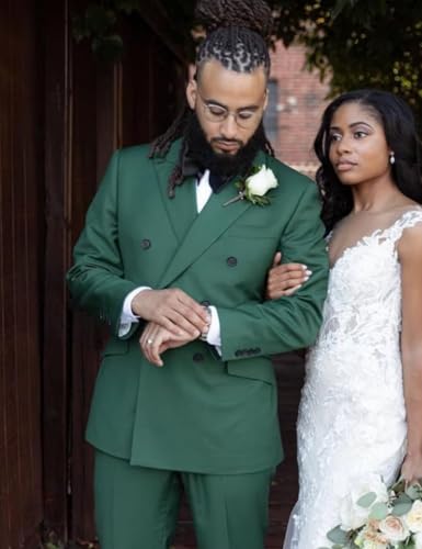 Men's Double Breasted Slim Fit Suit for Wedding Prom Party Dinner3