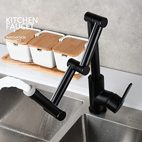 Robinet de cuisine pliable noir anti-blocage de fenêtre
