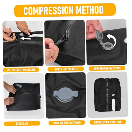 Bolsas de vacío para ropa impermeables de 17 l con cremallera hermética 4