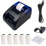 Impressora de recibos Bluetooth térmica portátil ou impressora POS USB Dual Connectivity com 5 rolos de paple,58mm,alta velocidade 70mm s impressão para restaurantes varejo,auto temperatura contral