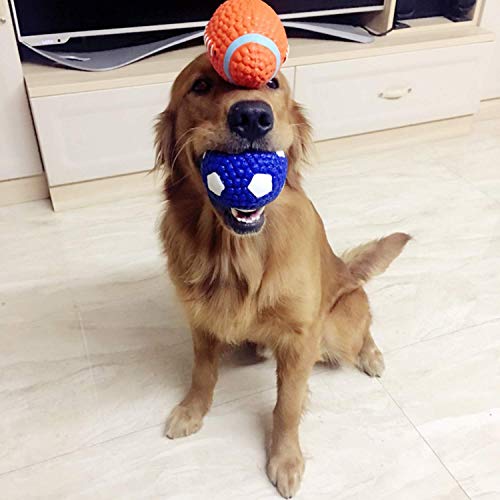 Image of EETOYS Petlicious and More Dog Latex Squeaky Football Toy for Puppies (Medium)