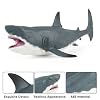 Megalodon Shark Figurine Prehistoric Movable Mouth Large Shark Toys Deep Sea Creature Ocean Animal Model for Kids Bath Toy Cake Topper