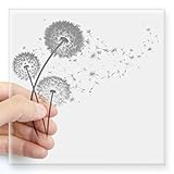 Wählen Sie zwischen klarem und weißem Vinyl (wenn vorhanden). Größe: 7,6 x 7,6 cm für kleine, 12,7 x 12,7 cm für groß.