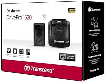 Transcend DrivePro 620 2X64GB — galinė pusė