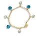 Girls Enamel Charm Bracelets 18k Gold Plated Fashion Jewelry for Girls Flower Bracelets with Crystals