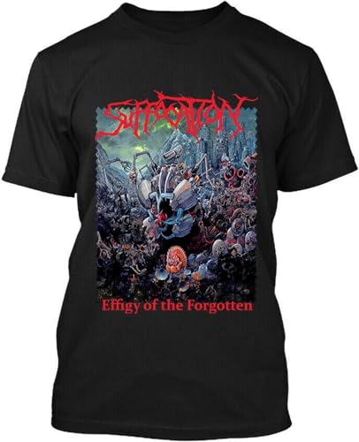 TIEGUAN Suffocation Effigy of The Forgotten American Death Metal Band T-Shirt Black M