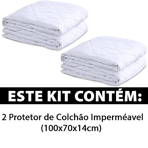Kit 2 Protetor Capa Colchão Chiqueirinho Impermeável 70x100