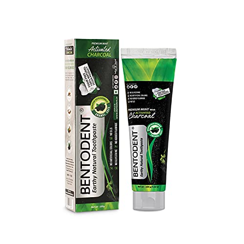 Bentodent Activated Charcoal Whitening Toothpaste With A Soft (Bio Black/or Bio White) Biodegradable Toothbrush, SLS and Fluoride Free, Safe and Certified,Pack of 100 gm - Image 3