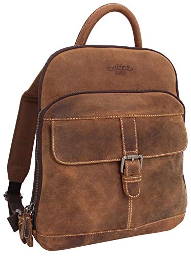 Preisvergleich Produktbild Gusti Lederrucksack Leder - Alena Rucksack Klein Cityrucksack Damen Braun Leder