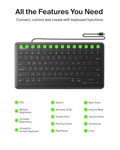 Belkin Lightning Wired Keyboard Plug & Play iPad - image 5