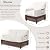 Patio Furniture Covers,3 Piece Heavy Duty Waterproof Outdoor Furniture Cover,Outdoor Furniture Covers for Patio Furniture,Includes 2 Patio chair covers 30in and 1 Patio loveseat cover 58in,Beige
