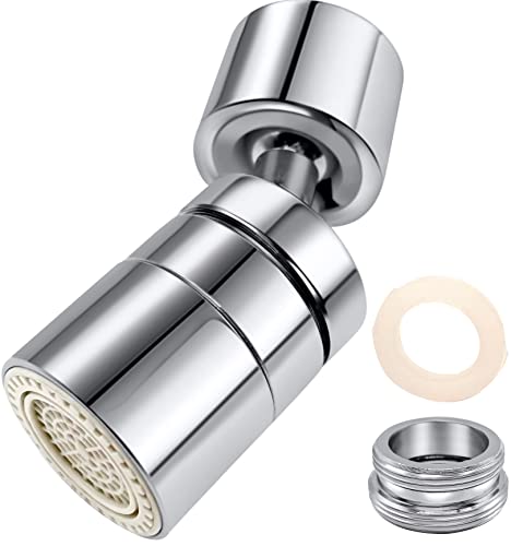 Aérateur robinet de cuisine à 360 degrés Adaptateur robinet mitigeur universel rotatif tête d'accessoire cuisine salle de bain anti-éclaboussures économie d'eau facile à installer universel Cover
