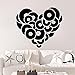 Herz Musik Cool Studio Wandaufkleber Musik Studio Herz Rekord Wandtattoo Vinyl Dekorative Wandbild Wandaufkleber A1 40x35cm