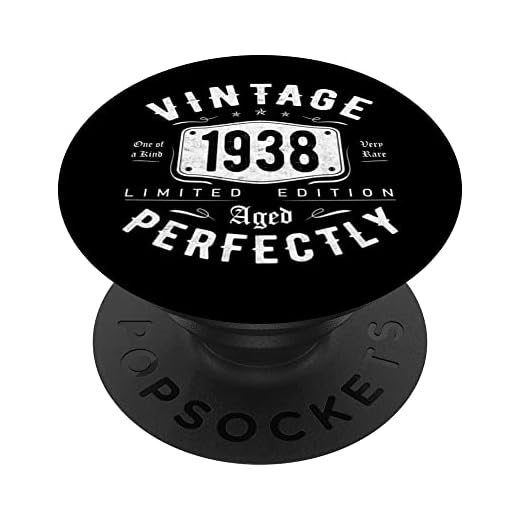 Regalo 84 años Cumpleaños Hombre Mujer - Vintage 1938 PopSockets PopGrip Intercambiable