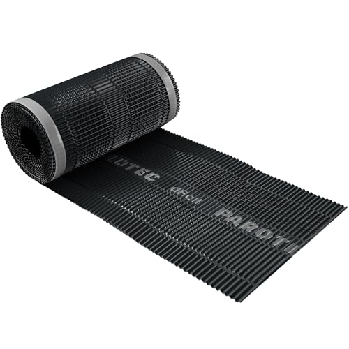 Parotec 30 cm x 5 m - Rollo de Cumbrera para Tejado, Antracita RAL 7021. Banda de Cumbrera para Sellado y Ventilación de Cubiertas