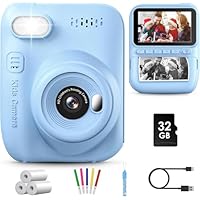Fotocamera per bambini, stampa istantanea con schermo HD da 3 pollici, fotocamere istantanee per bambini, regali di compleanno di Natale per ragazze ragazzi 3 4 5 6 7 8 9 10 anni, giocattoli portatili