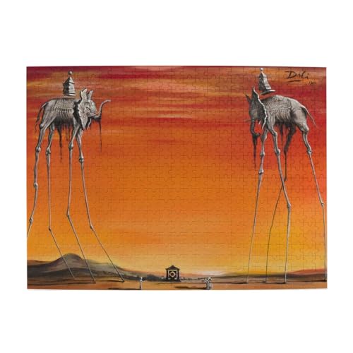 サルバドールダリ パズル 500ピース 楽しいパズル ストレス解消パズル 初心者向け ギフト 壁飾りパズル 新年 ギフト 誕生日 クリスマス 贈り物