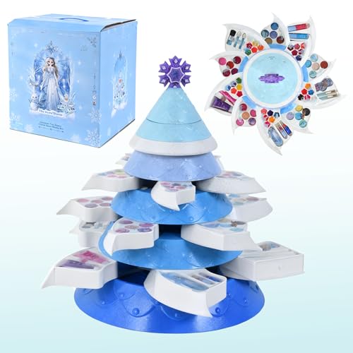 Kinderschminke Set Mädchen Spielzeug Geschenke -Waschbar Schminkkoffer Kinder, Mädchen Spielzeug Grundschulkinder Schminkset Geburtstage Weihnachten Geschenke für Kinder von 3‑12 Jahren.