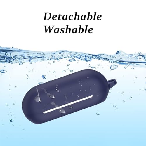 KUSINHOKA Case for Sony WF-C700N with Carabiner,Anti-Scratch Premium Soft Silicone Full Protective Case, Shockproof Ultra Slim Headphone Protective Case for Sony WF-C700N,Dark Blue - Image 2