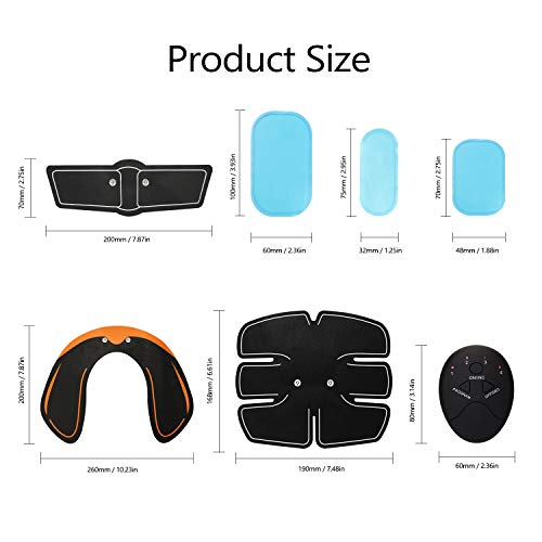 Estimulador muscular, Andoer 32pcs EMS Ultimate Muscle Stimulator Training Gear