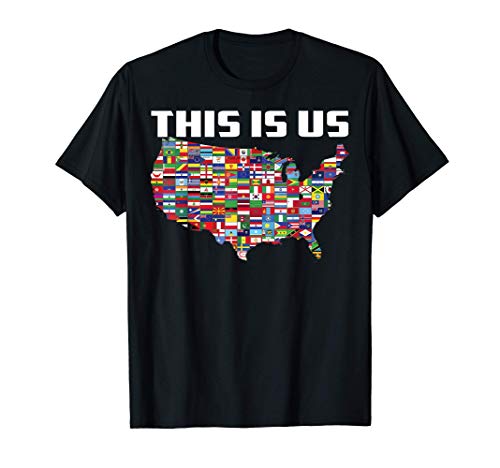 Cute This Is US | Funny International Flags Boys Girls Gift T-Shirt