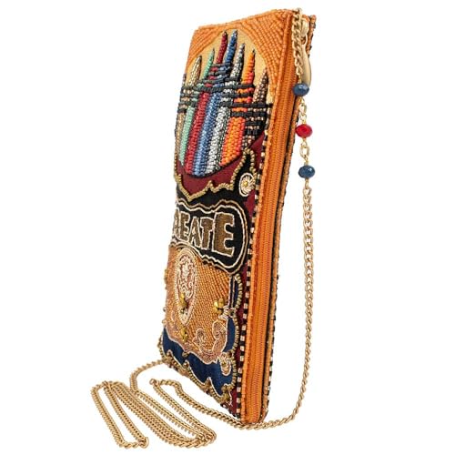 Mary Frances Create Beaded Crayon Box Crossbody Cell Phone Bag Clutch Novelty Purse for Teachers and Artists, Multicolor4
