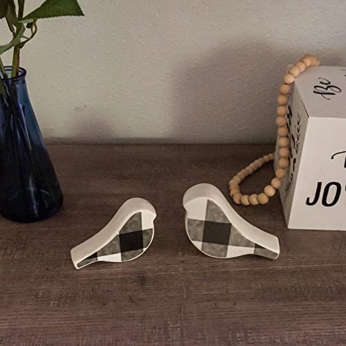 Vincomic Farmhouse Bird Figurines And Statues Home Decor,Decorative Bird Ornaments For Shelves,Office Desktop,Living Room,Set Of 2, #TOP4