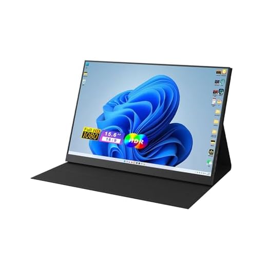 Monitor Portátil para Games, 15,6 Polegadas FHD 1920x1080 Tela Estendida e Segunda Tela IPS para Jogos