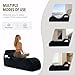 Yoga Chair Lounge for Adult, Ergonomic Chaise Lounge Chair with Side Pocket, Headrest, Waist Pad, Perfect for Stretching, Massage, and Relaxation, Used in Living Room, Bedroom（Black）
