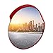 Convex Traffic Mirror with Adjustable Bracket Plastic Not Deformed Curved Mirror for Outdoor Street Corners, Circular Pole Mount (Size : 60Cm(23.6in))