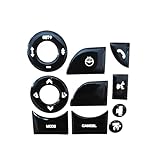 Black Button Patch Sticker for Land Rover Range Rover Vogue L405 Sport L494 2013-2017 Car Automobile Steering Wheel Button