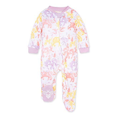 Image of Burt's Bees Baby unisex-baby Sleep & Play, Organic One-piece Romper-jumpsuit Pj, Zip Front Footed Pajama